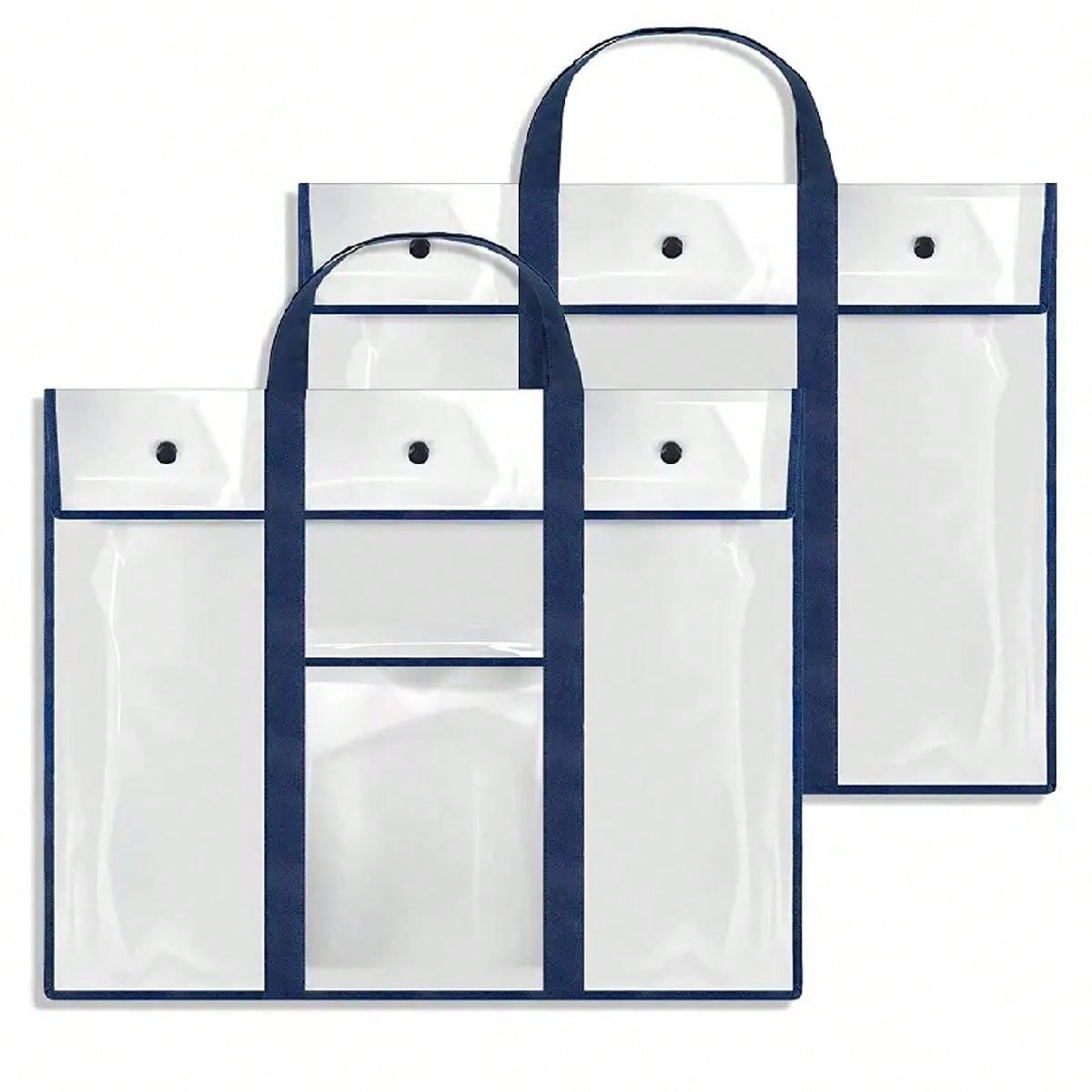Large Capacity Portable Handle Drawing Board Bags Large Poster Storage Bag Large PVC Transparent File Storage Bag Work Whiteboard Bag Back To School Organizer School College Organization
