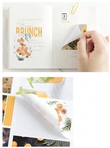 1入組混合圖案什錦貼紙書時尚多用途筆記本貼紙套裝適用於DIY工藝、裝飾、手帳