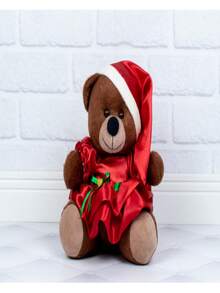 Trio Of Santa Claus Bears Plush Christmas Dress Petit Pattern For Decorations - 18/22/26 - Màu nâu sang trọng - Xem 2