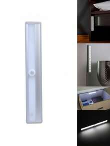 Long Strip Aluminum Alloy Infrared Induction Light LED Light Intelligent Night Light Battery Version (Excluding Battery) For Wardrobe, Cabinet, Aisle Light - White - View 4