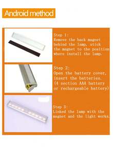 Long Strip Aluminum Alloy Infrared Induction Light LED Light Intelligent Night Light Battery Version (Excluding Battery) For Wardrobe, Cabinet, Aisle Light - White - View 7