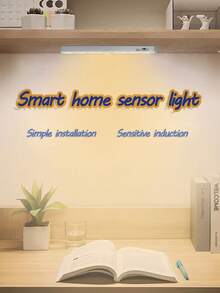 Long Strip Aluminum Alloy Infrared Induction Light LED Light Intelligent Night Light Battery Version (Excluding Battery) For Wardrobe, Cabinet, Aisle Light - White - View 2