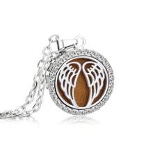 Collier pendentif d'aromathérapie en cristal Médaillon à fleurs de l'arbre de vie ouvert Collier de parfum Diffuseur d'huiles essentielles Bijoux Pendentifs strass Colliers d'arôme