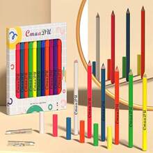 Juego de delineador de ojos líquido de neón de 12 piezas, delineador de ojos de color mate, delineadores gráficos pigmentados coloridos, impermeables, a prueba de manchas Delineador De Ojos Fluorescente Impermeable Uv 12 Colores - Multicolor - Ver 6