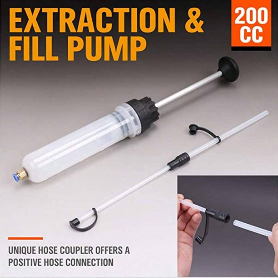 Jeringa Extractora De Aceite Y Vacío 500cc – Bomba De Succión Para Caja De Cambios Y Fluidos – Silverline