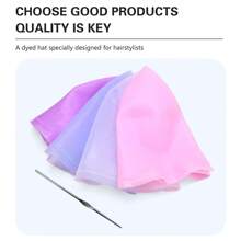 Gorro de silicona reutilizable para coloración y mechas del cabello, gorro con correa para teñir y congelar el cabello con gancho - Multicolor - Ver 5