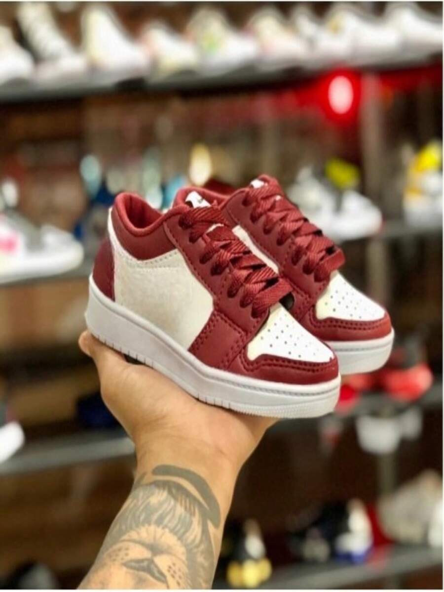 Children's Tennis Shoes For Men, Women, Boys And Girls - 紫紅色 - 查看 1