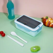 1pc Student Multi-Compartment Lunch Box, Microwave-Safe PP Material Bento Box Office Worker Food Container With Seal - Multicolor - View 6