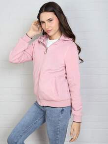 Chamarra REVERSIBLE Chaqueta para Mujer Dama Con Capucha Desmontable Y Cierre - Negro - Ver 3