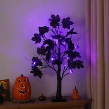Đèn LED hình cây phong Halloween, hình bí ngô, nhện, ma, hình nhãn cầu, thích hợp làm đèn trang trí Halloween, trang trí tiệc Halloween, trang trí bàn làm việc, trang trí phòng ngủ, trang trí ban công ngoài trời, hộp đựng pin và USB, nguồn điện hai chế độ, trang trí phòng Halloween, trang trí sân vườn Halloween làm quà tặng, trang trí ngày lễ, trang trí lễ hội - Nhiều màu - Xem 10