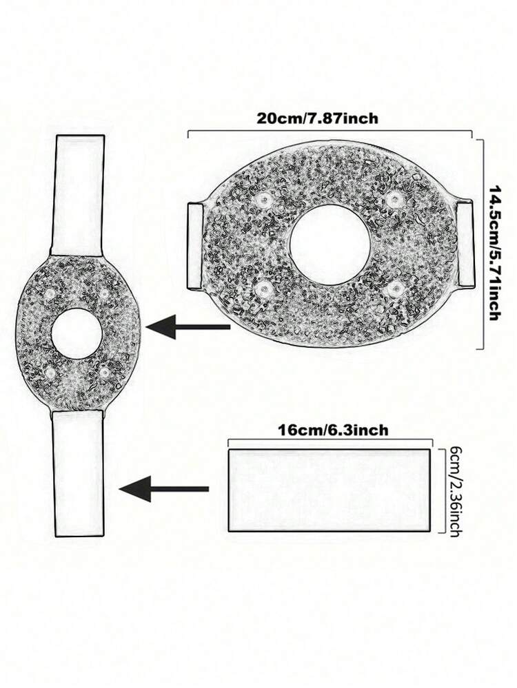 软凝胶膝盖冰袋，带绑带，可重复使用，冷热两用，多功能，夏季降温冰袋，居家户外夏季降温，海滩，旅行，可爱小物 - 彩色 - 查看 2