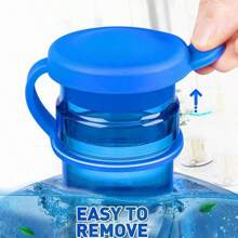 1 件/2 件/3 件/4 件硅胶可重复使用 3 加仑和 5 加仑替换盖，防漏分配器瓶盖，适合 55 毫米瓶盖尺寸，随机款式 - 藍色 - 查看 2