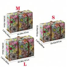 1pc Portable Large Capacity Travel Duffel Bag, Classic Pattern Moving Packaging Organizer, Perfect Home Storage Bag Pencil Case Room Decor  Decor Home Decor Kitchen Wall Decor Bedroom Decor School Supplies School Decor  Decorations   Autumn Decor Festival Decor Room Decor Home Decor Fall Decor Bedroom Decor  Halloween Decor,Room Decor,Christmas Decorations, Halloween, Halloween Decorations,Christmas, Halloween Decor,Christmas Decor,Fall Decor,Christmas Decor,Storage,Organizer - Multicolor - View 3