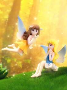 Small Fairy Figurines, Miniature Fairy Garden Accessories For Fairy Garden, Birthday Cake Topper, Flower Pot, Home Decoration,Fly Wing Figurines For Car Decor,Miniature Fairy Garden Accessories, Car Decoration, Sculpture Collection, Fairy Statue, Fairy Garden Pot Bonsai, Car Decoration, Craft Decoration Accessories - Multicolor - View 5