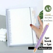 20/26 Holes A5/B5 Pp Loose Leaf Notebook, 1pc Back To School