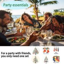 1 bộ/4 cái/6 cái Bộ đế lót ly bằng bùn diatom và tất Giáng sinh - Đế lót ly cốc, đế lót ly cà phê - Lý tưởng để trang trí nhà cửa và nhà hàng, Quà tặng sinh nhật hoặc ngày lễ tuyệt vời, Trang trí bàn, Đồ nội thất gia đình, Trang trí ngày lễ, Trang trí phòng, Trang trí nhà cửa, Trang trí tiệc theo chủ đề, Trang trí Giáng sinh - Nhiều màu - Xem 8