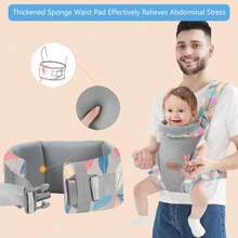 1pc Upgraded Ergonomic Baby Carrier, Newborn & Infant Backpack, Hands-Free Design With Chest Support, Breathable, Perfect Baby Shower Gift (Leaf Pattern) - Leaves - View 6