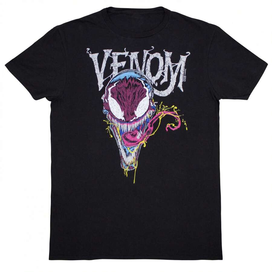 SPIDERMAN Venom Dripping T-Shirt - Black - View 1