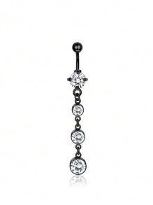 1 pièce Anneau de nombril décoratif en forme de chauve-souris avec pierres strass, araignée en web et crâne pour l'Halloween, pour femmes, bijoux de corps de nombril