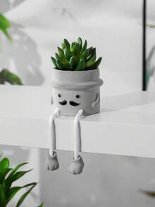 Bộ 3 chậu cây nhân tạo, cây mọng nước mô phỏng với chậu gốm trang trí nhà cửa cho tiệc cưới lễ hội - màu xanh lá - Xem 10