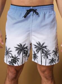 Men's Bermuda Shorts Mauricinho Quick Dry Shorts Surf Printed Beach Tactel Adult Shorts - 藏蓝色 - 查看 2