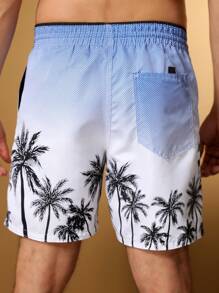 Men's Bermuda Shorts Mauricinho Quick Dry Shorts Surf Printed Beach Tactel Adult Shorts - 藏蓝色 - 查看 3