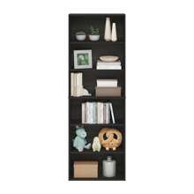 Jaya Simply Home 6-Tier Open Storage Bookcase, Free Standing Room Storage Furniture, Multi-Functional White Bookshelf For Bedroom, Living Room, Office - Cà phê espresso - Xem 6