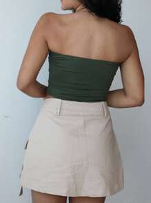 Kit 2 Cropped Women's Strapless Top Suplex Basic Double Lining - Xem 4