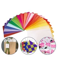 Tissue Paper Pack 50x70cm With 100 Units Assorted Plain Colors Kite Wrapping Shapes Sweet Rococo Plain Colors - 彩色 - 查看 4