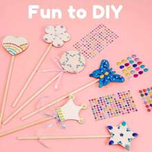 6pcs DIY Magic Wand Craft Kit - Wooden Fairy Princess Wands,Decorate Your Own Wand Set For Party Arts And Crafts,Creative Gift No Electricity Needed (6 Random Wooden Pieces With Stickers),Arts Crafts Kids,Arts & Crafts,Arts And Crafts Kids Set,Crafting For Kids,Craft Set Creative,Art And Craft Kids,Arts And Crafts Kids,Kids Crafts,Crafts For Kids,Arts And Crafts Kids,Kids Crafts,Fairy,Gabby Dollhouse Party,Princess Craft,Kids Creative