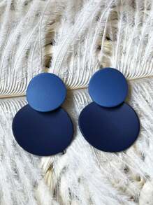 Fashion Geometric Earrings, Lightweight Luxury Style Rubber Painted Ear Studs, Multi-Color Earrings For Women - Wafer - View 22