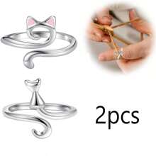 3 件装女式钩针环可调节张力，编织时手指不会受伤 - 多色 - 查看 14