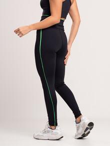 Women's Polyamide Leggings With UV50+ Protection And Zero Transparency With Anatomical Waistband - 綠色 - 查看 2