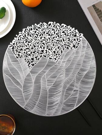 1/4/6 餐垫 PVC 餐垫适用于厨房餐桌室内/户外可洗耐热餐垫可擦拭餐桌垫适用于露营、节日、婚礼、派对