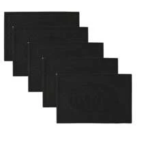 Kit 5 Lara Floor Towels Cotton Bathroom Rug 45x70cm - màu đen - Xem 1