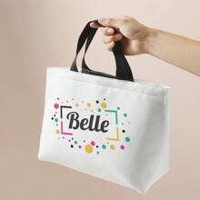 Nueva bolsa de almuerzo, bolsa de almuerzo personalizada (fotos, paisajes, ilustraciones, nombre), se puede personalizar de acuerdo a tu diseño único, viaje, oficina, escuela, picnic, bolsa de almuerzo portátil de alta capacidad con aislamiento, la mejor opción para tiendas de regalos, regreso a clases