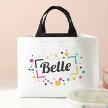 Nueva bolsa de almuerzo, bolsa de almuerzo personalizada (fotos, paisajes, ilustraciones, nombre), se puede personalizar de acuerdo a tu diseño único, viaje, oficina, escuela, picnic, bolsa de almuerzo portátil de alta capacidad con aislamiento, la mejor opción para tiendas de regalos, regreso a clases