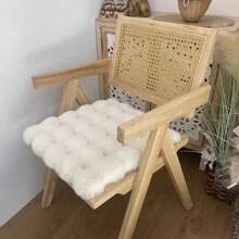 1pc Fluffy Cushion, Thick Seat Pad For Computer Chair, Leisure Dining Chair, Student Stool, Office Butt Pillow