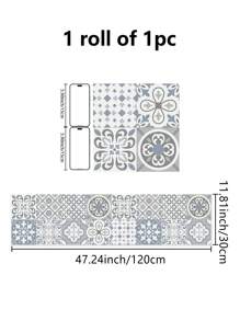 SUPSTICKER 1 cuộn Decal dán tường nhà bếp chống thấm nước dày phong cách Địa Trung Hải, Giấy dán tường trang trí chống nấm mốc, Có 3 kích cỡ: 11,81*47,24, 11,81*94,49, 11,81*141,73 inch, Hình dán, Decal dán tường, Decal vinyl trang trí nhà cửa, Vật phẩm trang trí mùa xuân Làm mới ngôi nhà của bạn, Hình dán trang trí Rama Quà tặng sinh nhật, tốt nghiệp - Nhiều màu - Xem 10