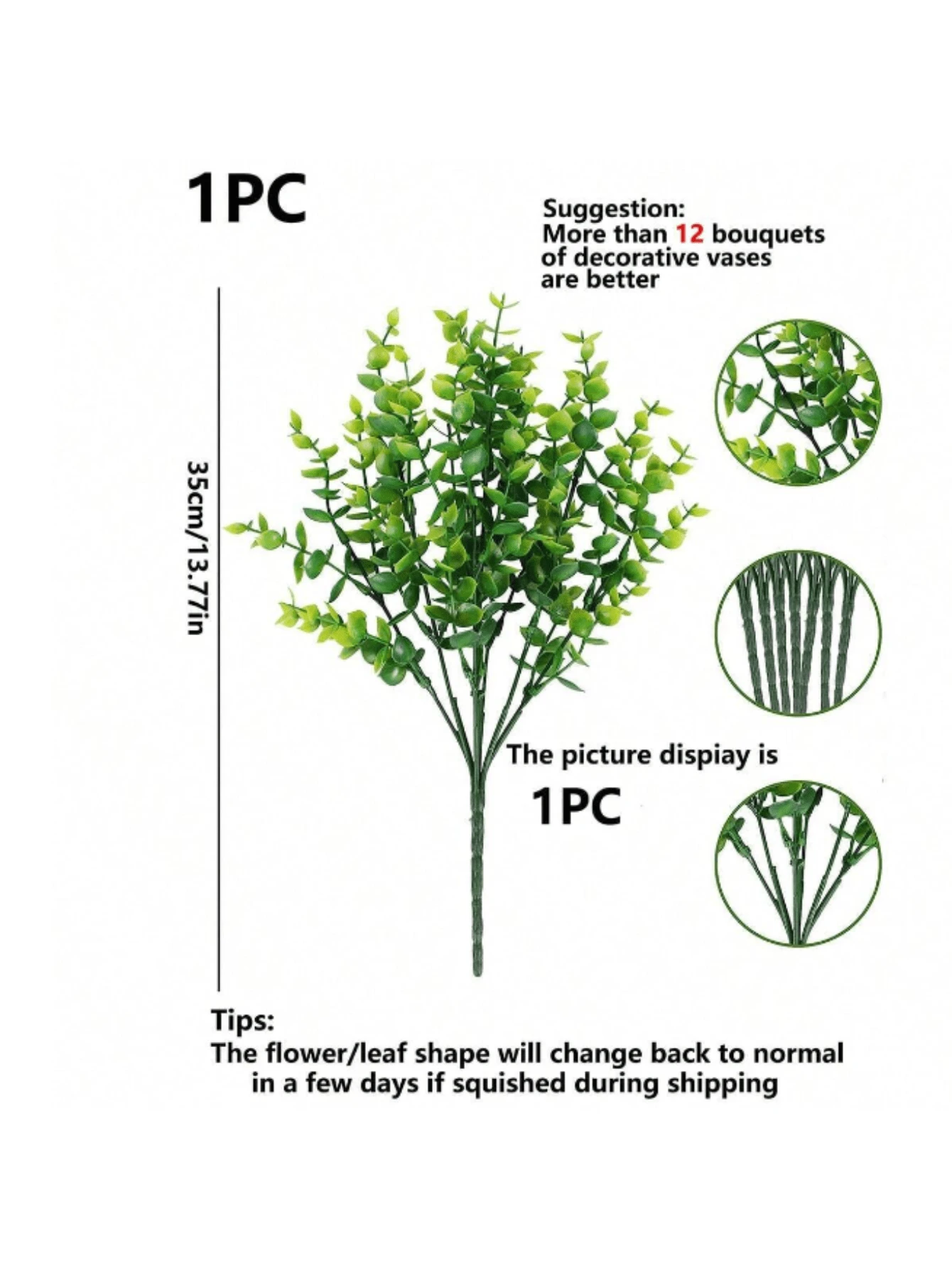 6 Bundles Outdoor Artificial Boxwood UV Resistant Fake Stems Plants