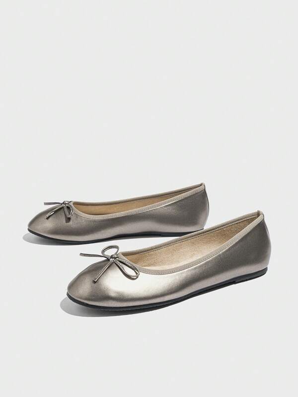 Ballerines décontracté marron pour le printemps, l'été et l'automne, nouvelle arrivée de mocassins à semelle souple et légère avec nœud, polyvalents pour le travail et le bureau, pour la Saint-Valentin