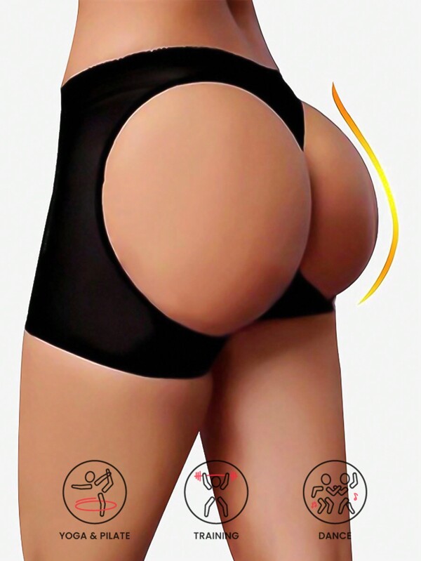 1 buc. Pantaloni sport modelatori, sexy, strâmți, care expun fese (croială strâmtă, pentru o croială mai lejeră, vă rugăm să comandați cu 1-2 mărimi mai mari), pantaloni subțiri, respirabili, transparenti, cu elasticitate redusă, pentru ridicarea feselor, pentru primăvară/vară, chiloți modelatori cu talie înaltă