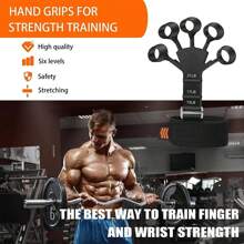 Ejercitador De Mano, Hand Grips Fortalecedor Fitness 6pcs, Nuevo ejercitador de antebrazo y mano para fortalecer los dedos, entrenador de estiramiento de dedos, terapia de manos, yoga, guitarra - Multicolor - Ver 3