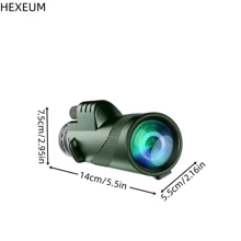 80x100 HD Monocular For Adults High Powered With Smartphone Adapter & Tripod, Monocular-Telescope With BAK4 Prism For Bird Watching, Hunting, Hiking, Outdoor Camping, Travel, Wildlife - 綠色 - 查看 8