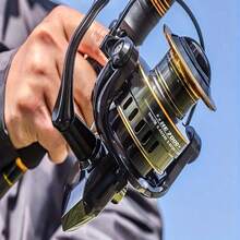 1pc HE 2000~7000 Series Spinning Fishing Reel, Metal Cup And Metal Rocker Arm, 5.2:1 Gear Ratio, 10KG Max Drag, CNC Metal Spool, Spinning Fishing Reel, Smooth And Sensitive, For Freshwater Saltwater - Multicolor - View 8