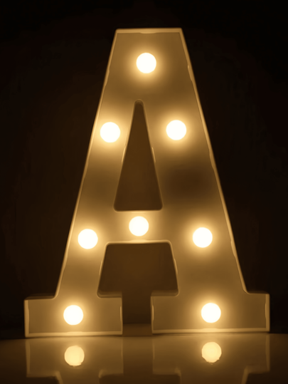 1pc 21.8cm/8.58in Height Festival And Party Lighting, Decorations Lights Outdoor, LED Lamp,Numbers 0-9, Letters A-Z, Decoration Numbers Lights, Holiday Accessory, Wedding Birthday Party Supplies, Room Scene Decor