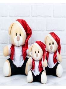 Santa Claus Bear Trio Vest 15/18/22 Christmas Plush - 3 Pcs - Sữa Ngọt Ngào - Xem 1