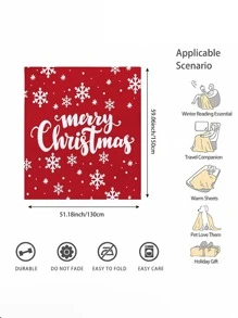 1 chiếc chăn phủ, chăn in họa tiết bông tuyết chủ đề Giáng sinh, chăn mềm mại ấm áp cho ghế sofa giường ô tô văn phòng cắm trại du lịch, chăn quà tặng phù hợp cho mọi mùa - Nhiều màu - Xem 11