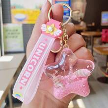 1pc Cute Zinc Alloy Starfish Liquid Quicksand Bottle Keychain Pendant Bag Charm Floating Keyring Halloween Car Accessories Backpack For School Goth Y2k Christmas Gift Ideas Bag Accessories Lanyards With Id Holder Car Accessories Bag Charms Gifts For Mother, Father, Graduation, And Teacher - Multicolor - View 13