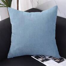 1pc Chenille Solid Color Simple Decorative Throw Pillow Cover Home Decor Sofa Cushion - Multicolor - View 38